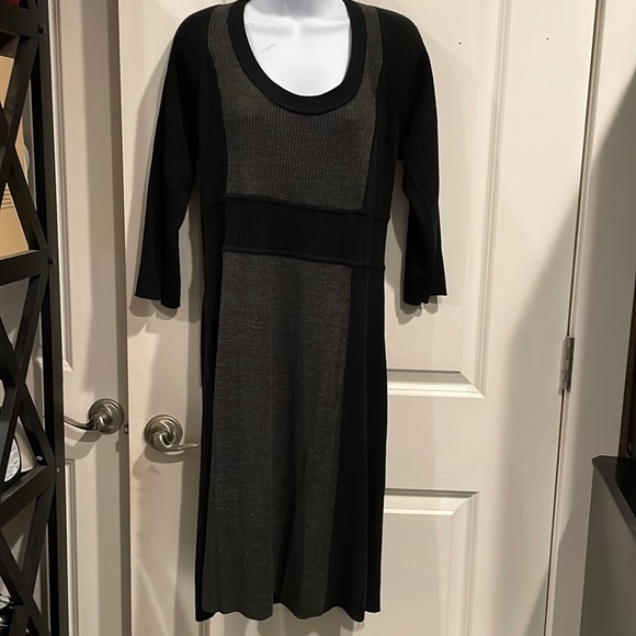 R&K Sweater Dress, Black/Charcoal Gray, size XL - Picture 1 of 6